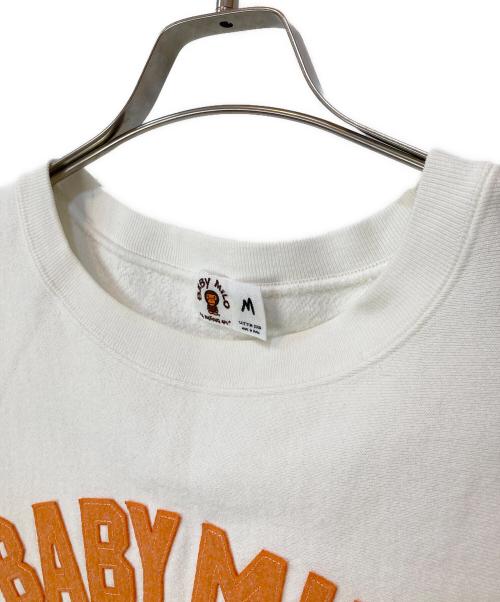 BABY MiLO（ベビーマイロ）BABY MiLO (ベビーマイロ) 裏起毛スウェット ホワイト サイズ:Mの古着・服飾アイテム