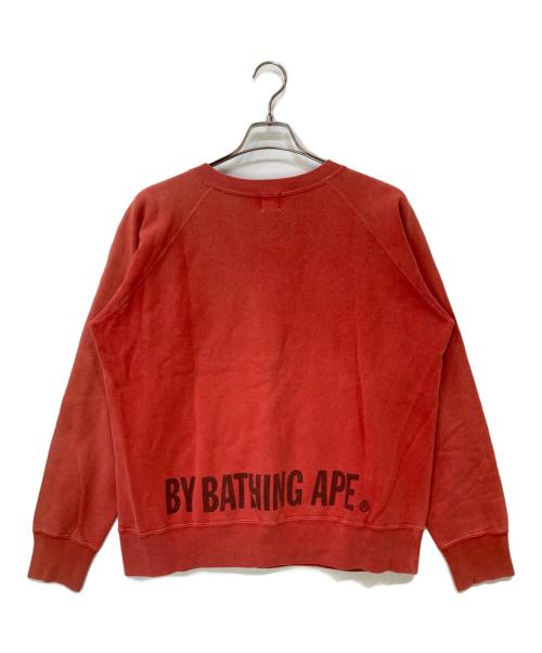 A BATHING APE（ア ベイシング エイプ）A BATHING APE (ア ベイシング エイプ) 90s 大猿 フェイススウェット レッド サイズ:Mの古着・服飾アイテム
