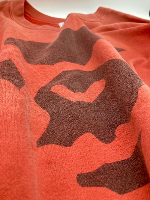 A BATHING APE（ア ベイシング エイプ）A BATHING APE (ア ベイシング エイプ) 90s 大猿 フェイススウェット レッド サイズ:Mの古着・服飾アイテム