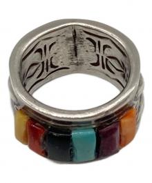 RAY ADAKAI（レイアダカイ）の古着「マルチカラーストーンインレイ&スタンプワーク リング」｜シルバー