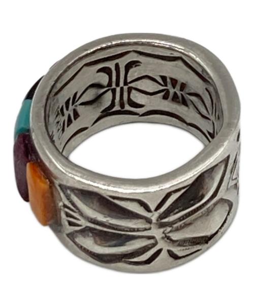 RAY ADAKAI（レイアダカイ）RAY ADAKAI (レイアダカイ) マルチカラーストーンインレイ&スタンプワーク リング シルバー サイズ:-の古着・服飾アイテム