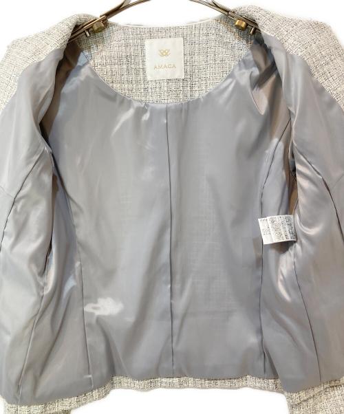 AMACA（アマカ）AMACA (アマカ) ツイードセットアップ グレー サイズ:36の古着・服飾アイテム
