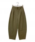 formeフォルメ）の古着「Curved Pants」｜カーキ