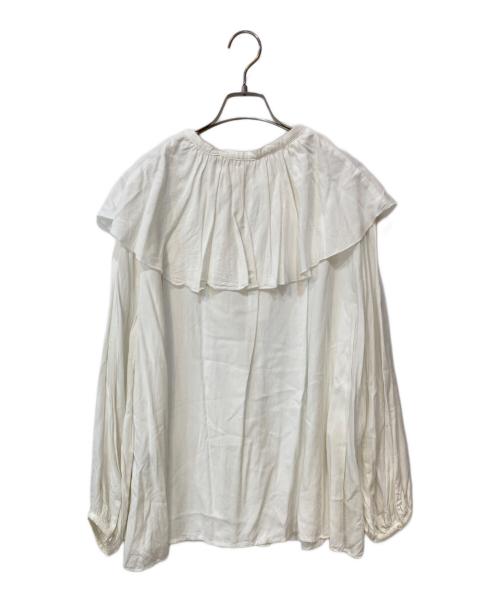 willfully（ウィルフリー）willfully (ウィルフリー) 2WAY フリルカラーブラウス ホワイト サイズ:Fの古着・服飾アイテム