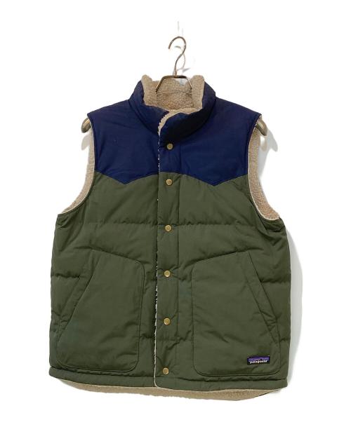 Patagonia（パタゴニア）Patagonia (パタゴニア) Reversible Bivy Down Vest グリーン サイズ:Mの古着・服飾アイテム