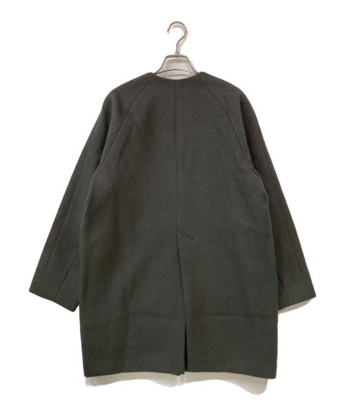 BEAUTY&YOUTH（ビューティーアンドユース）BEAUTY&YOUTH (ビューティーアンドユース) ウールブレンド ノーカラーミドルコート グレー サイズ:Mの古着・服飾アイテム