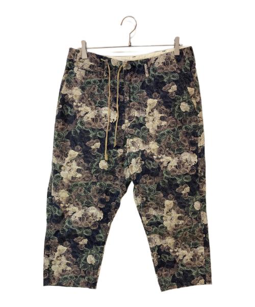 MIHARA YASUHIRO（ミハラヤスヒロ）MIHARA YASUHIRO (ミハラヤスヒロ) バラ柄パンツ ブラック サイズ:Mの古着・服飾アイテム