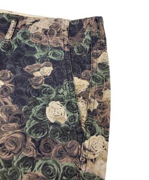 MIHARA YASUHIRO（ミハラヤスヒロ）MIHARA YASUHIRO (ミハラヤスヒロ) バラ柄パンツ ブラック サイズ:Mの古着・服飾アイテム