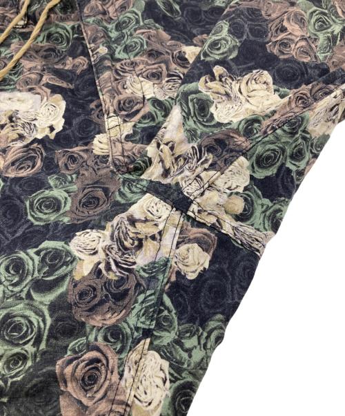 MIHARA YASUHIRO（ミハラヤスヒロ）MIHARA YASUHIRO (ミハラヤスヒロ) バラ柄パンツ ブラック サイズ:Mの古着・服飾アイテム
