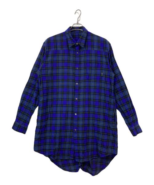 UNDERCOVERISM（アンダーカバーイズム）UNDERCOVERISM (アンダーカバーイズム) 22SS コットンCK後パッカリングロングシャツ パープル サイズ:3の古着・服飾アイテム