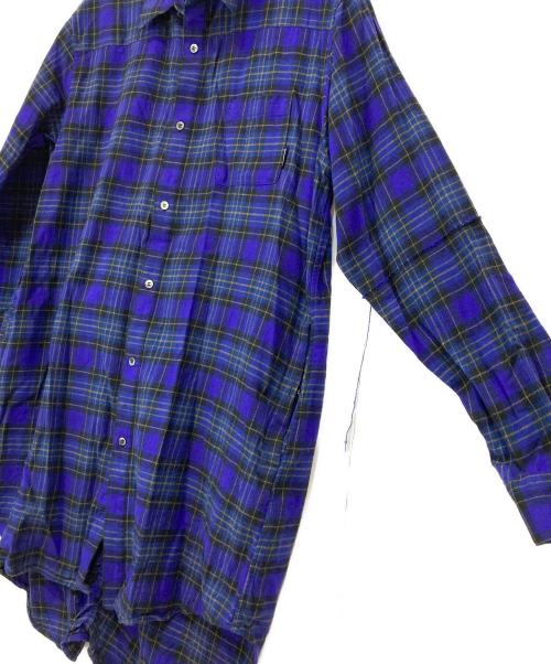 UNDERCOVERISM（アンダーカバーイズム）UNDERCOVERISM (アンダーカバーイズム) 22SS コットンCK後パッカリングロングシャツ パープル サイズ:3の古着・服飾アイテム