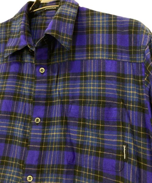 UNDERCOVERISM（アンダーカバーイズム）UNDERCOVERISM (アンダーカバーイズム) 22SS コットンCK後パッカリングロングシャツ パープル サイズ:3の古着・服飾アイテム