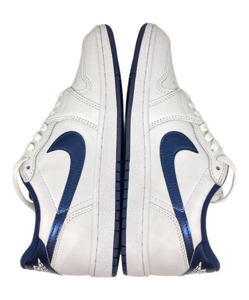 NIKE（ナイキ）NIKE (ナイキ) AIR JORDAN 1 LOW(エアジョーダン1ロー) 85 ローカットスニーカー WHITE/NAVY-WHITE サイズ:27の古着・服飾アイテム