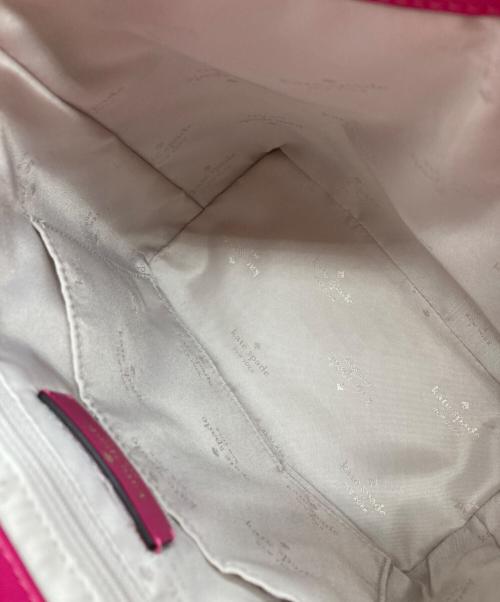 Kate Spade（ケイトスペード）Kate Spade (ケイトスペード) リーガンウーブンストローバケットバッグ ピンク サイズ:-の古着・服飾アイテム