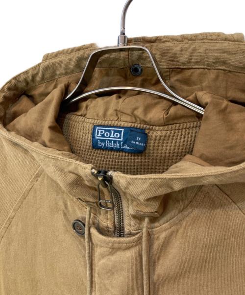 POLO RALPH LAUREN（ポロ・ラルフローレン）POLO RALPH LAUREN (ポロ・ラルフローレン) MOTOR CYCLE フード付 モーターサイクルジャケット ブラウン サイズ:Lの古着・服飾アイテム