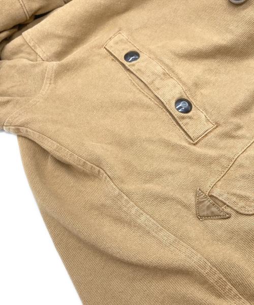 POLO RALPH LAUREN（ポロ・ラルフローレン）POLO RALPH LAUREN (ポロ・ラルフローレン) MOTOR CYCLE フード付 モーターサイクルジャケット ブラウン サイズ:Lの古着・服飾アイテム