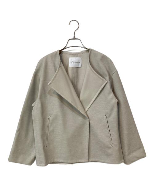 RIVE DROITE（リヴドロワ）RIVE DROITE (リヴドロワ) ノーカラージャケット ベージュ サイズ:Fの古着・服飾アイテム
