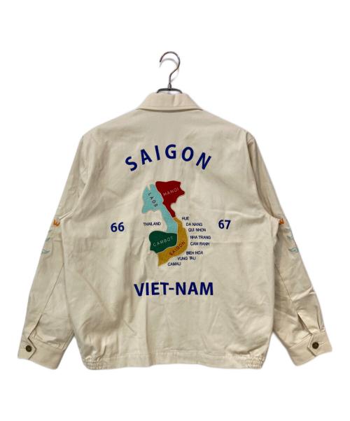 HOUSTON（ヒューストン）HOUSTON (ヒューストン) VIETNAM JACKET ホワイト サイズ:Lの古着・服飾アイテム