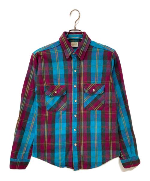 FIVE BROTHER（ファイブブラザー）FIVE BROTHER (ファイブブラザー) 90s TALLMAN チェックネルシャツ ブルー サイズ:Lの古着・服飾アイテム