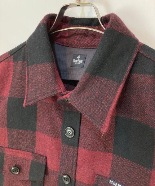 BLUE BLUE（ブルーブルー）BLUE BLUE (ブルーブルー) ユーティリティシャツジャケット レッド サイズ:2の古着・服飾アイテム