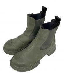 GANNI（ガニー）の古着「SHORT RAIN BOOTS」｜グリーン