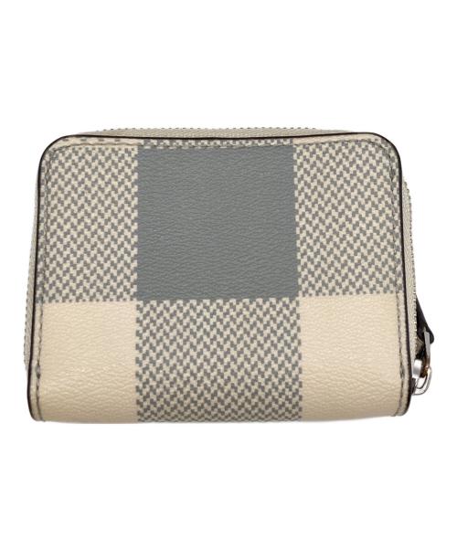 COACH（コーチ）COACH (コーチ) SVCAH バッファロープレイドプリント 3つ折り財布 ベージュ×グレー サイズ:-の古着・服飾アイテム