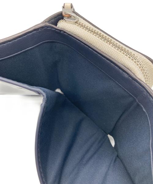 COACH（コーチ）COACH (コーチ) SVCAH バッファロープレイドプリント 3つ折り財布 ベージュ×グレー サイズ:-の古着・服飾アイテム