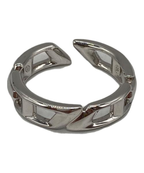 DIESEL（ディーゼル）DIESEL (ディーゼル) D Logo Sterling Silver Band Ring シルバー サイズ:10の古着・服飾アイテム
