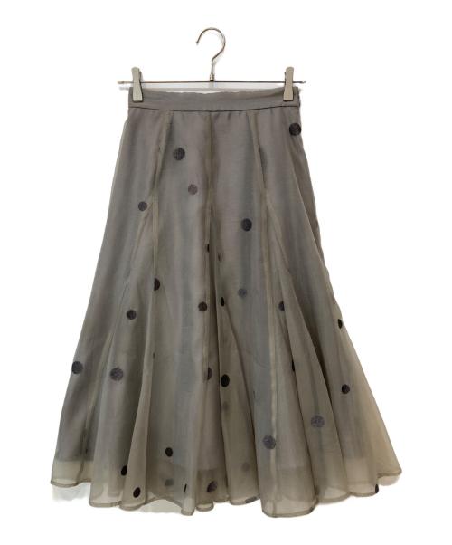 ARPEGE STORY（アルページュストーリー）ARPEGE STORY (アルページュストーリー) ドット刺繍オーガンスカート グレー サイズ:1の古着・服飾アイテム
