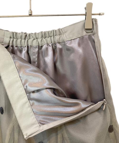 ARPEGE STORY（アルページュストーリー）ARPEGE STORY (アルページュストーリー) ドット刺繍オーガンスカート グレー サイズ:1の古着・服飾アイテム