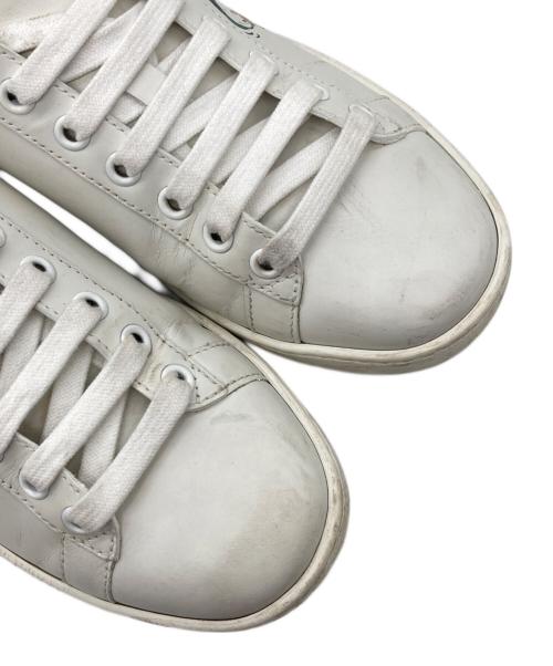 GUCCI（グッチ）GUCCI (グッチ) DISNEY (ディズニー) Ace レザー ローカットスニーカー ホワイト サイズ:35の古着・服飾アイテム