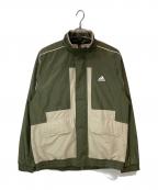 adidasアディダス）の古着「WORD ウーブンジャケット」｜カーキ
