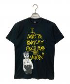 stussyステューシー）の古着「00s rock my gold Tシャツ」｜ブラック