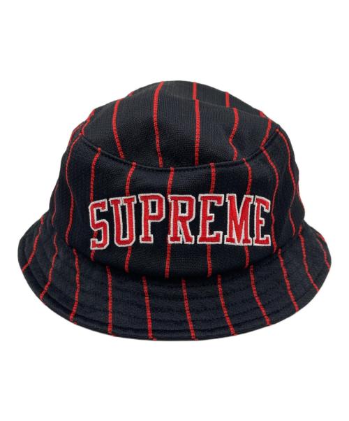 SUPREME（シュプリーム）SUPREME (シュプリーム) 16SS stripe mesh crusher hat ブラックの古着・服飾アイテム