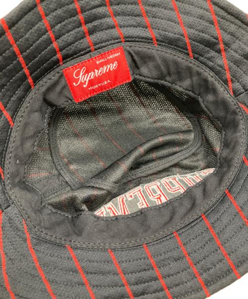 SUPREME（シュプリーム）SUPREME (シュプリーム) 16SS stripe mesh crusher hat ブラックの古着・服飾アイテム