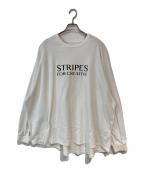Stripes For Creativeストライプ フォー クリエイティブ）の古着「SUPER BIG ROUND LS TEE」｜ホワイト