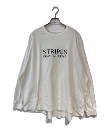 Stripes For Creative（ストライプ フォー クリエイティブ）の古着「SUPER BIG ROUND LS TEE」｜ホワイト