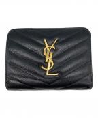 Saint Laurent Parisサンローランパリ）の古着「コンパクトジップアラウンドウォレット」｜ブラック