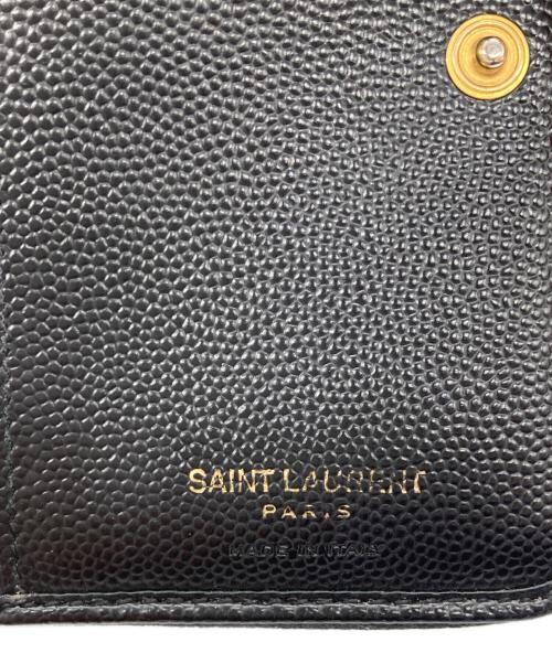 Saint Laurent Paris（サンローランパリ）Saint Laurent Paris (サンローランパリ) コンパクトジップアラウンドウォレット ブラック サイズ:-の古着・服飾アイテム