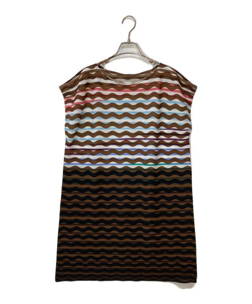 ISSEY MIYAKE（イッセイミヤケ）ISSEY MIYAKE (イッセイミヤケ) WAVE柄 チュニック マルチカラー サイズ:2の古着・服飾アイテム