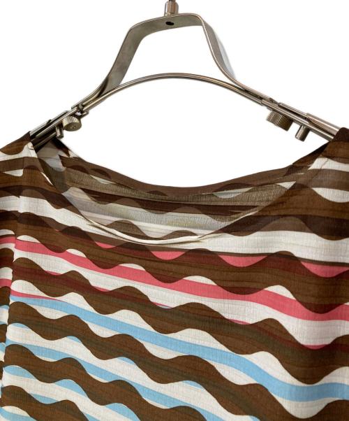 ISSEY MIYAKE（イッセイミヤケ）ISSEY MIYAKE (イッセイミヤケ) WAVE柄 チュニック マルチカラー サイズ:2の古着・服飾アイテム