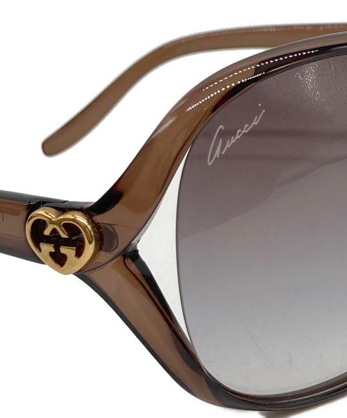 GUCCI（グッチ）GUCCI (グッチ) インターロッキングG ハート サングラス ブラウン サイズ:62□13-120-54の古着・服飾アイテム
