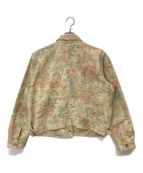 LAUREN RALPH LAUREN（ローレンラルフローレン）LAUREN RALPH LAUREN (ローレンラルフローレン) 花柄プリントデニムジャケット ベージュ サイズ:XLの古着・服飾アイテム