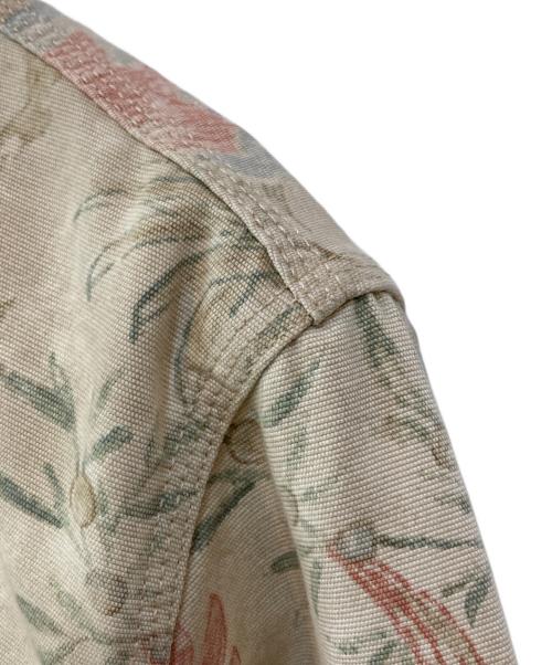 LAUREN RALPH LAUREN（ローレンラルフローレン）LAUREN RALPH LAUREN (ローレンラルフローレン) 花柄プリントデニムジャケット ベージュ サイズ:XLの古着・服飾アイテム