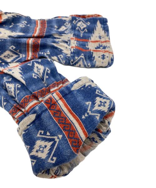 NIGEL CABOURN（ナイジェルケーボン）NIGEL CABOURN (ナイジェルケーボン) JOE'S SHIRT リネン総柄シャツ ブルー サイズ:48の古着・服飾アイテム