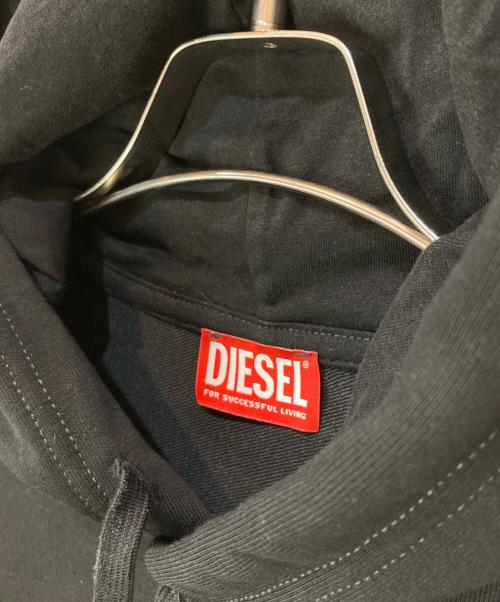 DIESEL（ディーゼル）DIESEL (ディーゼル) 24AW S-GINN-HOOD-K45 プルオーバーパーカー ブラック サイズ:Lの古着・服飾アイテム