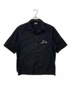 DIESELディーゼル）の古着「S-MAC-C-OUT S刺繍シャツ」｜ブラック