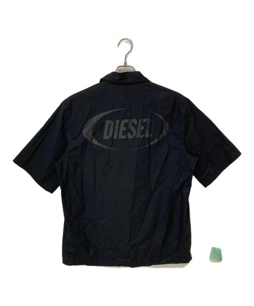 DIESEL（ディーゼル）DIESEL (ディーゼル) S-MAC-C-OUT S刺繍シャツ ブラック サイズ:46の古着・服飾アイテム