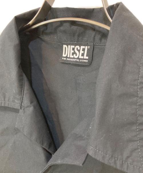 DIESEL（ディーゼル）DIESEL (ディーゼル) S-MAC-C-OUT S刺繍シャツ ブラック サイズ:46の古着・服飾アイテム