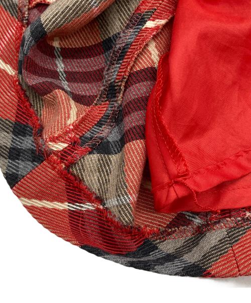 BURBERRY BLUE LABEL（バーバリーロンドンブルーレーベル）BURBERRY BLUE LABEL (バーバリーロンドンブルーレーベル) ノバチェックワンピース レッド サイズ:36の古着・服飾アイテム